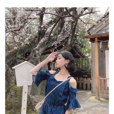 JUMSUIT JEAN ĐÙI TRỄ VAI TAY LOE - ND502